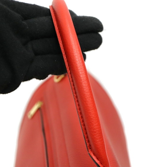 Celine Trapeze Handbag Leather Red - Picture 7 of 9